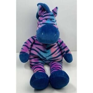 Mary Meyer Blue Purple Pink Stripes ZEBRA Bean Bag Plush 2001